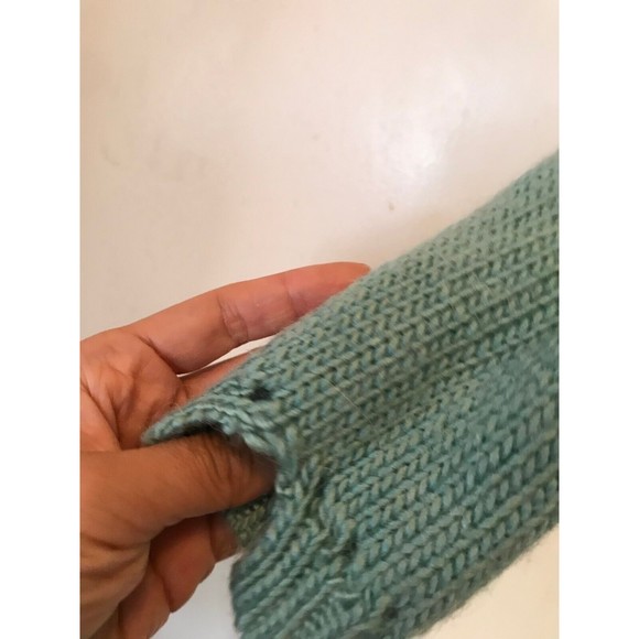 Fenn Wright Manson Green Open Mixed Knit Long Sleeve High-Low Tunic Sweater S - Picture 5 of 11